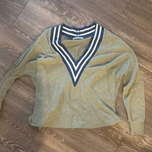 Urban Outfitters Olive V-Neck Sweater